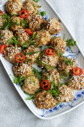 Asiatiske kyllingefrikadeller