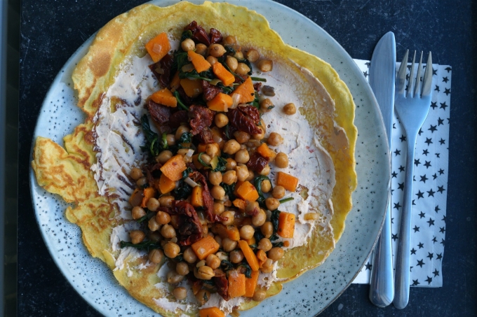 majspandekager med kikærtefyld