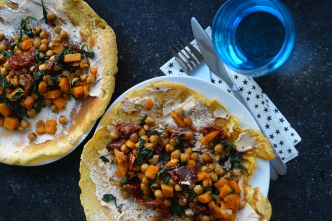 majspandekager med kikærtefyld