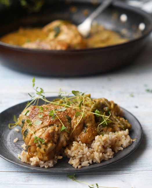 kylling og grøntsager