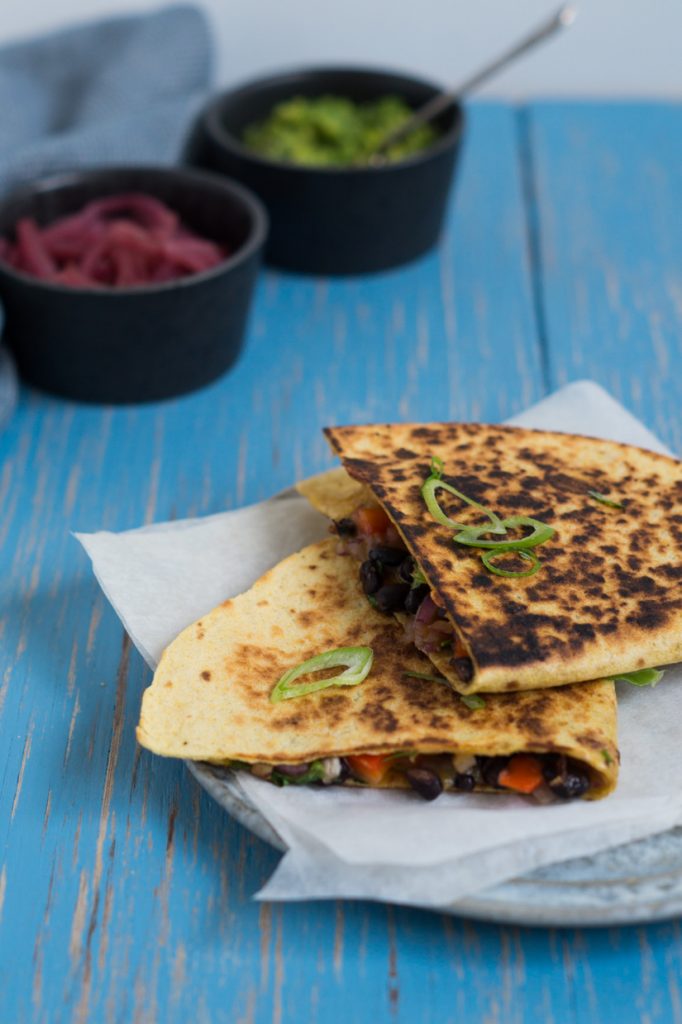 Quasadillas med bønnefyld