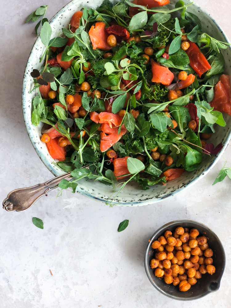 salat med laks salat med laks