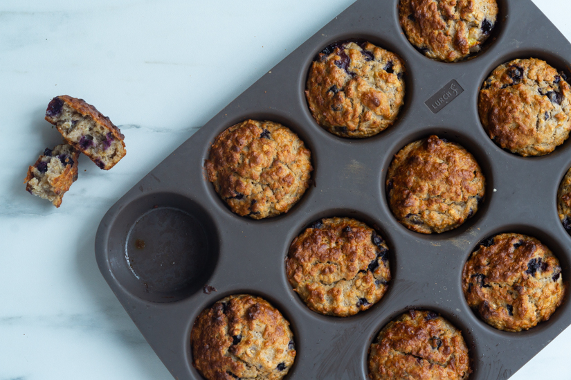 Børnevenlige blåbær muffins