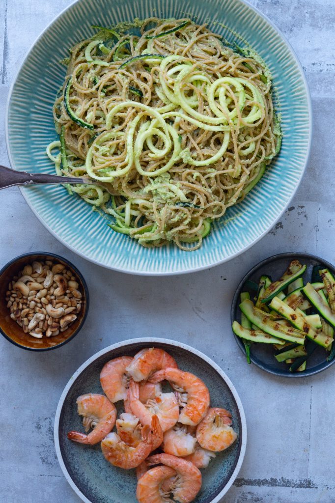 Pasta med tigerrejer