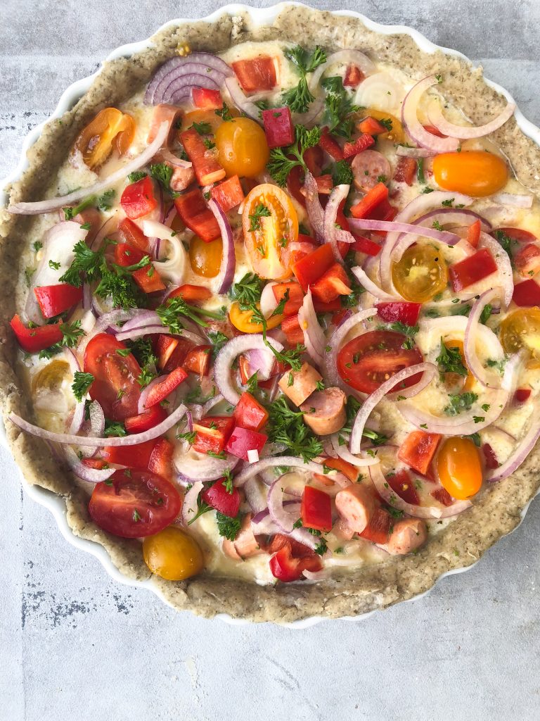 tærte med grøntsager