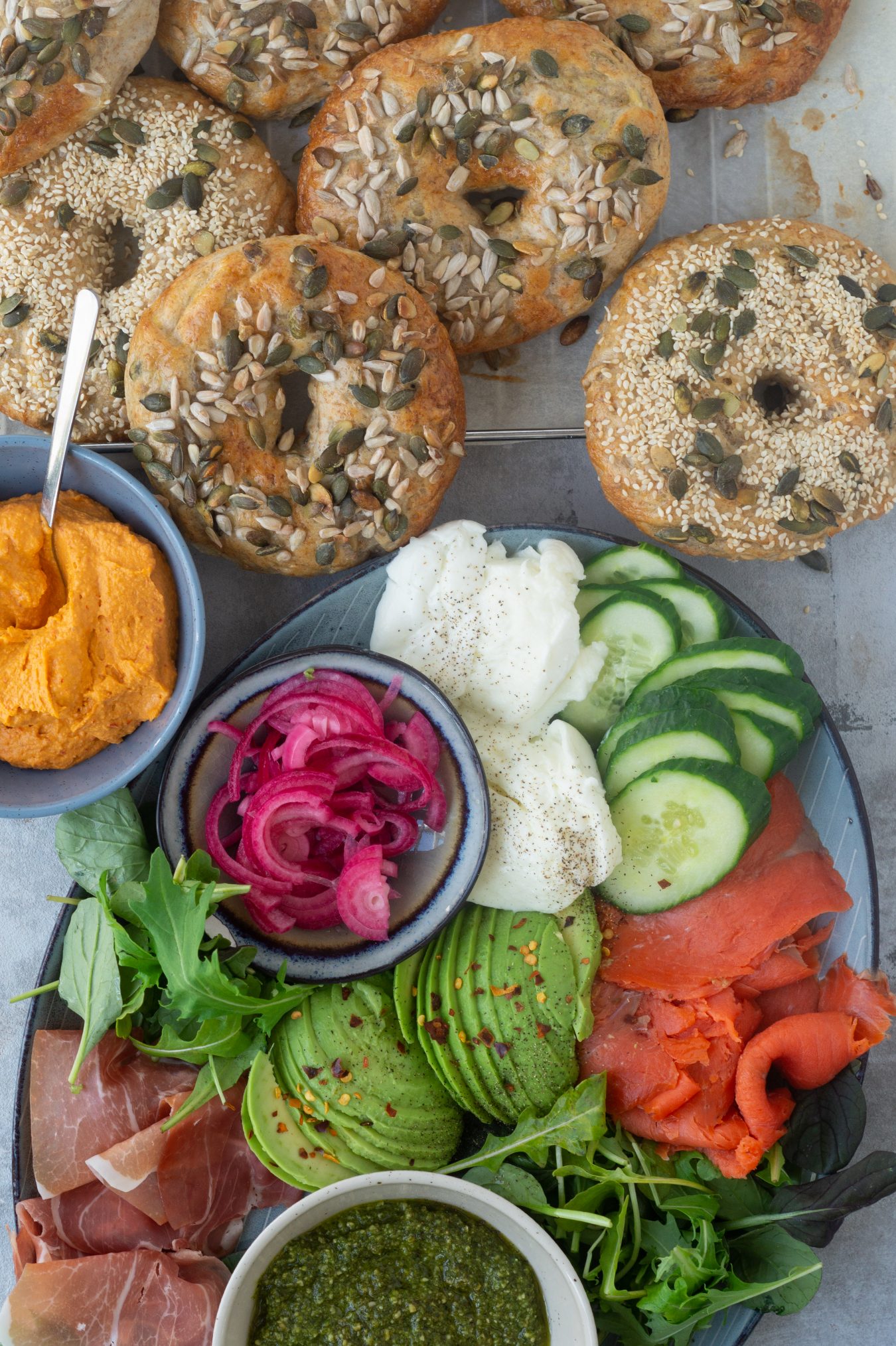 Grove bagels med forskellige bud på lækkert fyld Julie Bruun