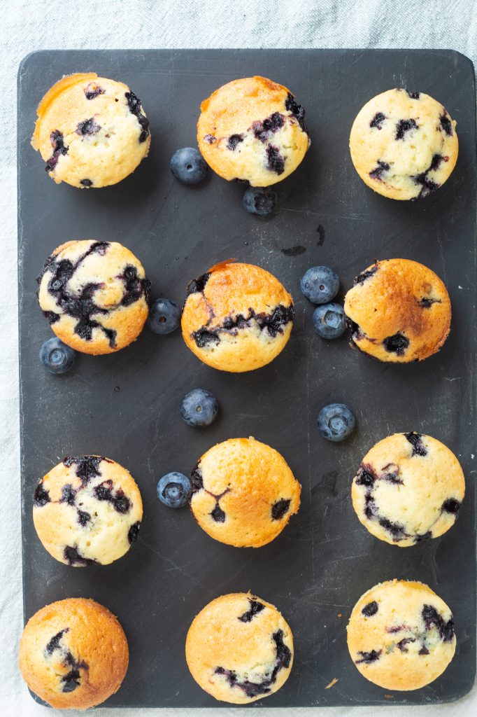 muffins med blåbær