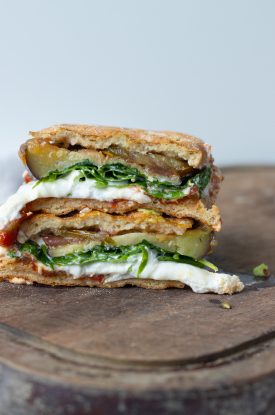 Vegetar sandwich med burrata