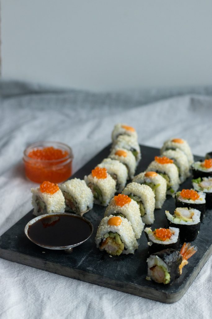 sushi med laks