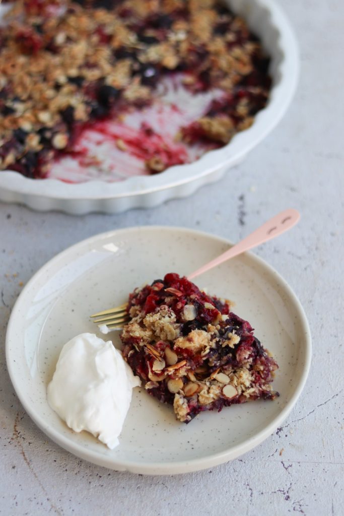 Hindbærcrumble
