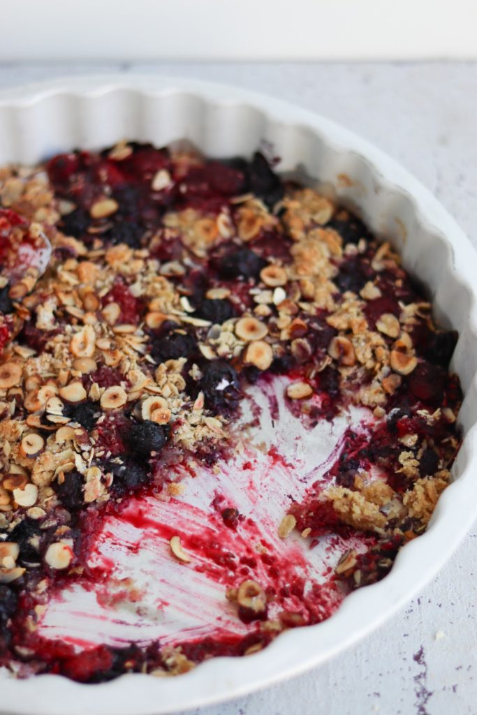 Hindbærcrumble