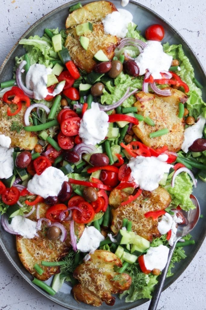 Smashed potato salat