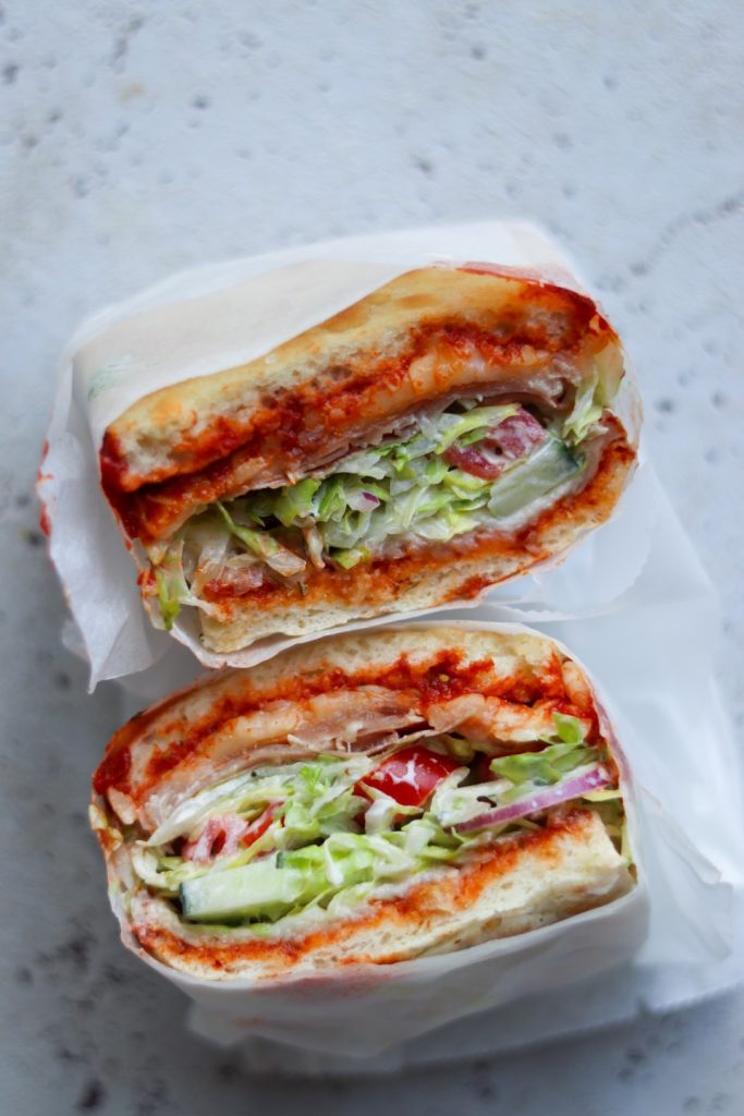 Snaskede pizzasandwich