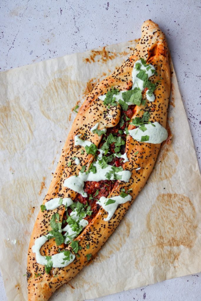Tyrkisk pide med oksekød