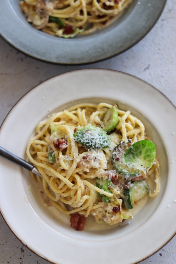 Carbonara med grøntsager