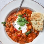 Vegetarisk curry med græskar-image
