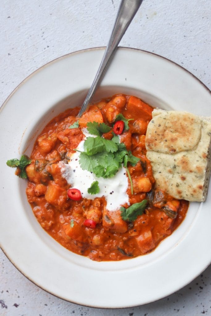 Vegetarisk curry med græskar
