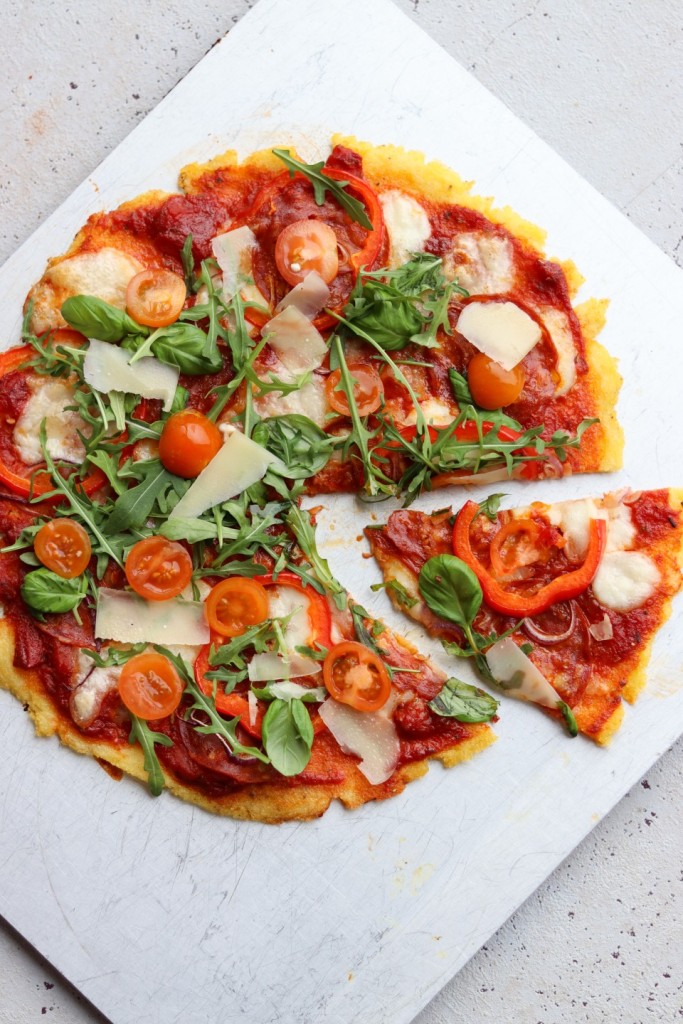 Polentapizza med chorizo