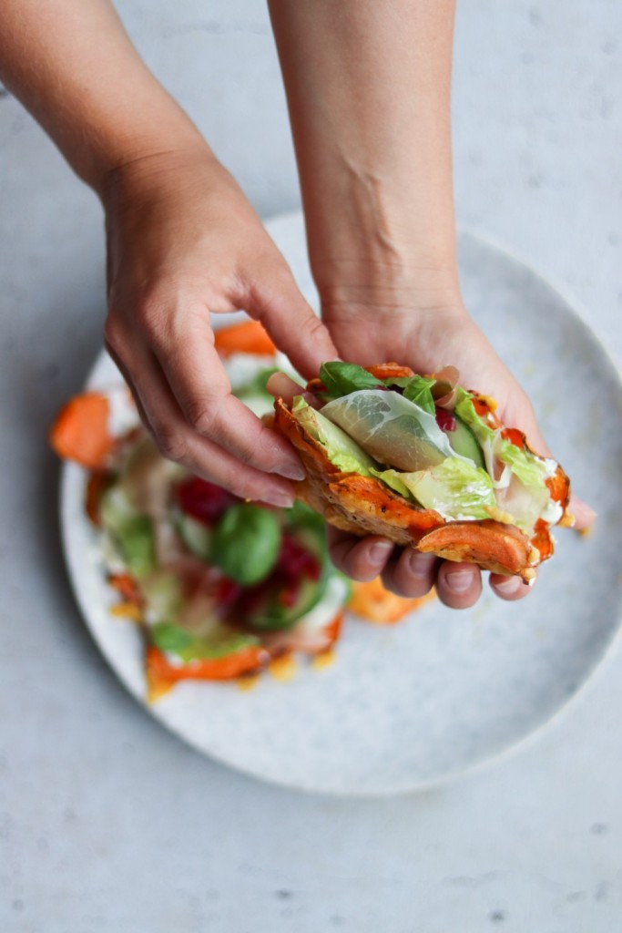 sød kartoffel wraps