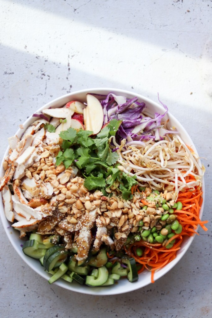 Asiatisk kålsalat med kylling og cremet dressing